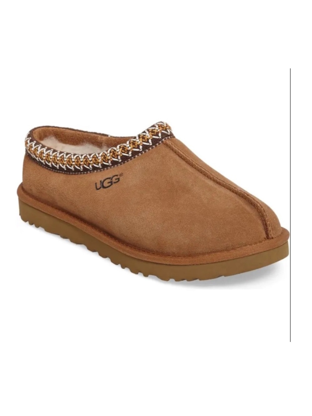 UGG Tasman chestnut slippers  women Sz 8 cozy and warm winter shoes gently used